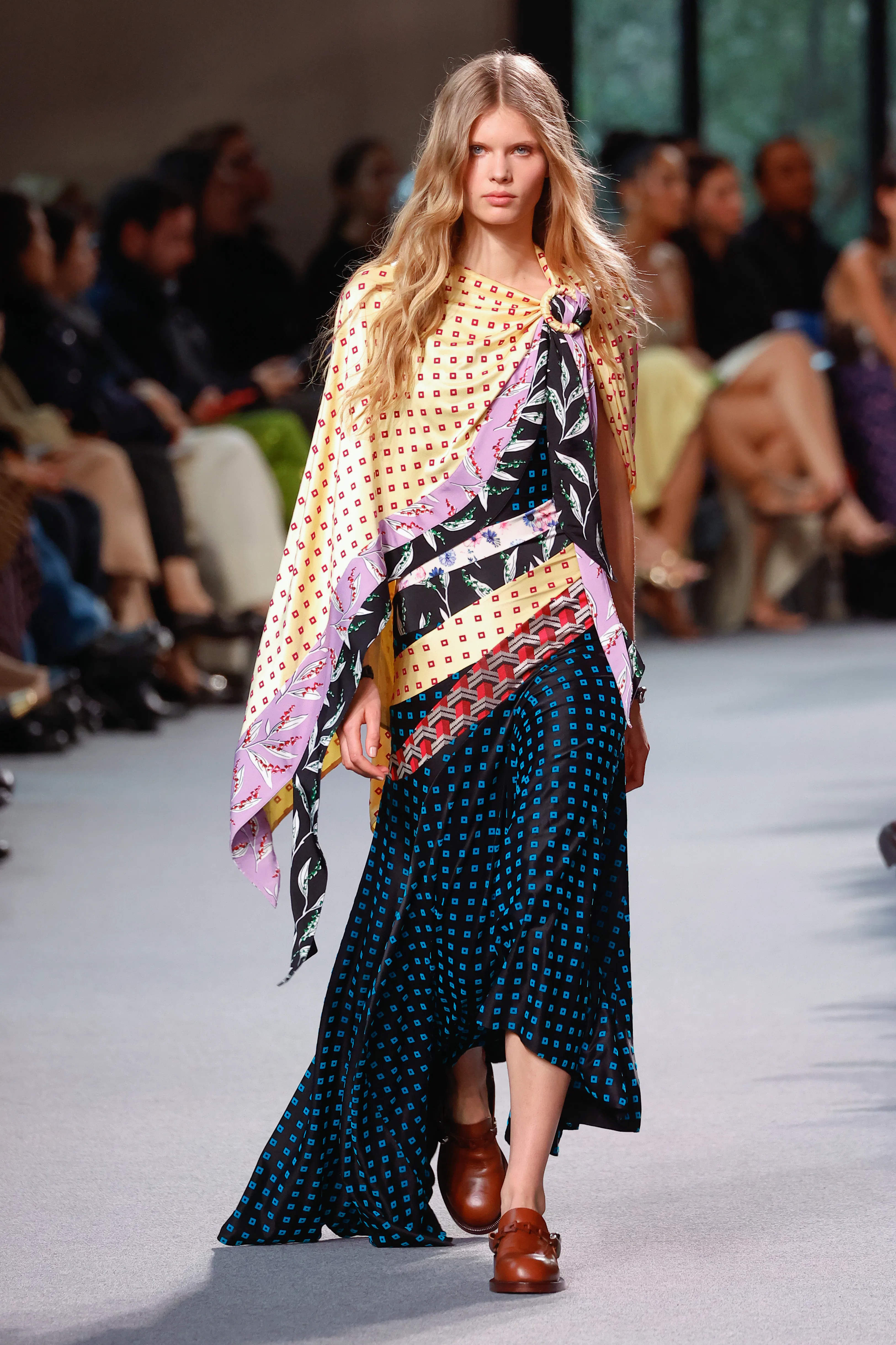 Model on the runway at Rabanne RTW Fall 2024 as part of Paris Ready to Wear Fashion Week held at Pal...