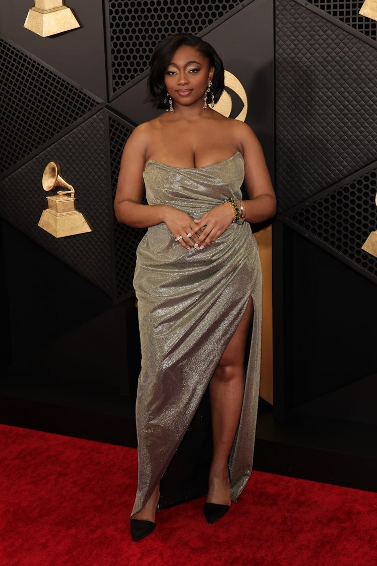 Samara Joy attends the 66th GRAMMY Awards at Crypto.com Arena on February 04, 2024 in Los Angeles, C...