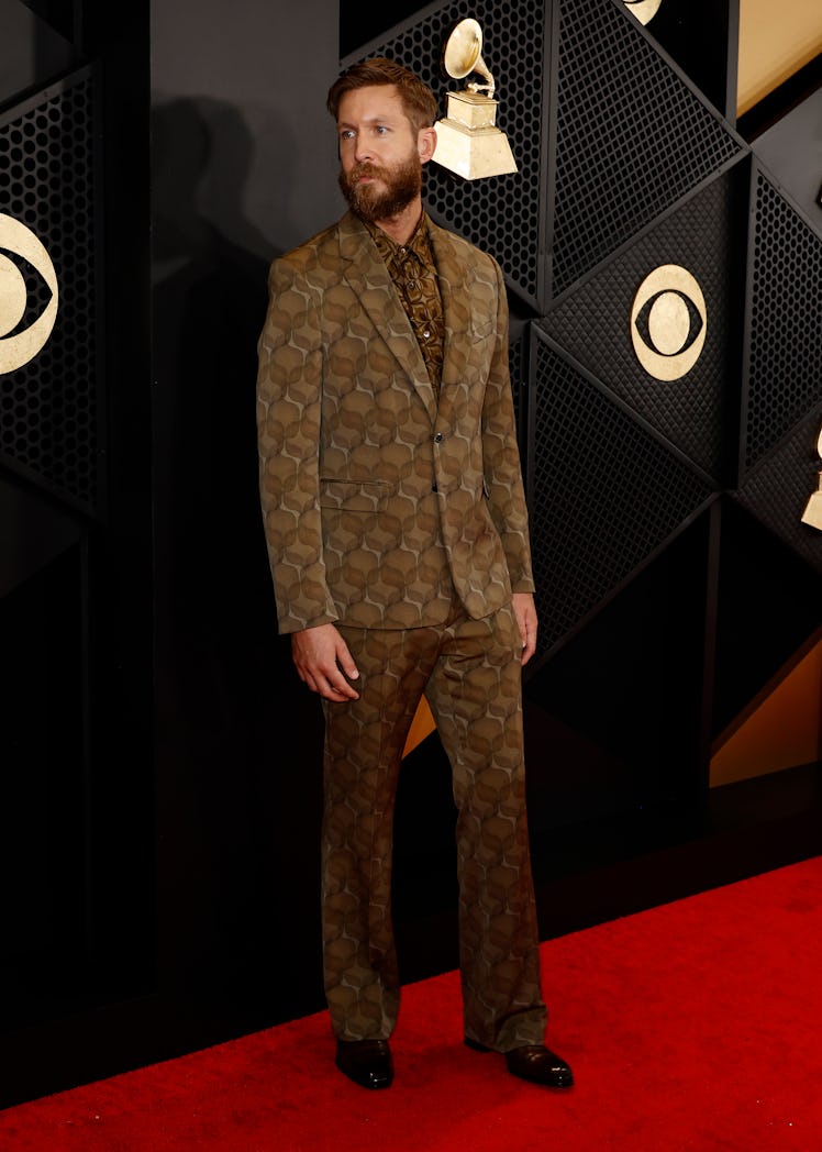 Calvin Harris attends the 66th GRAMMY Awards at Crypto.com Arena on February 04, 2024 in Los Angeles...