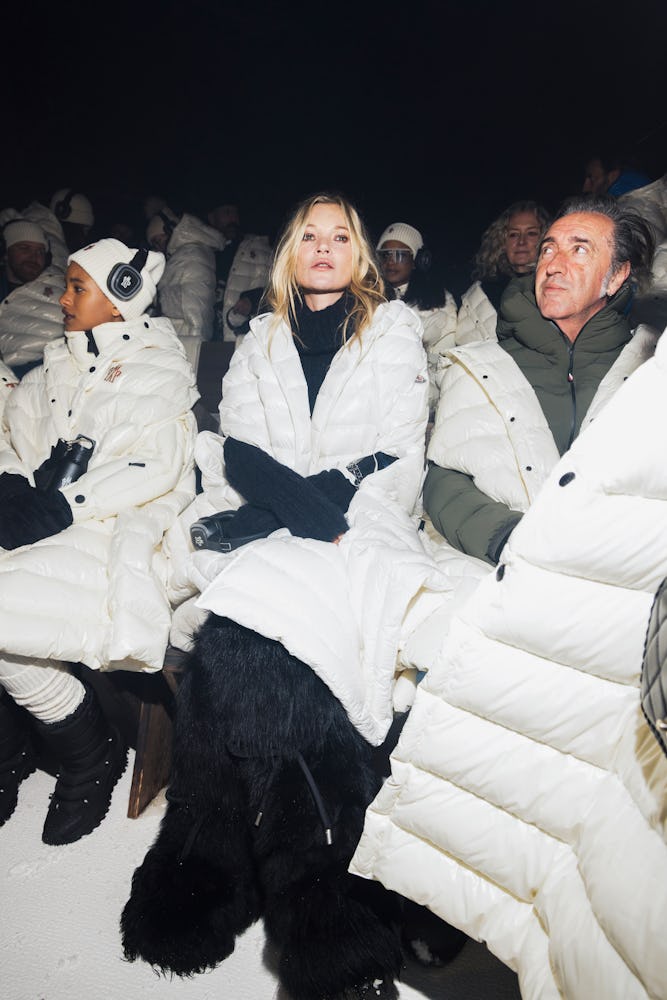 willow smith and kate moss at the moncler grenoble show