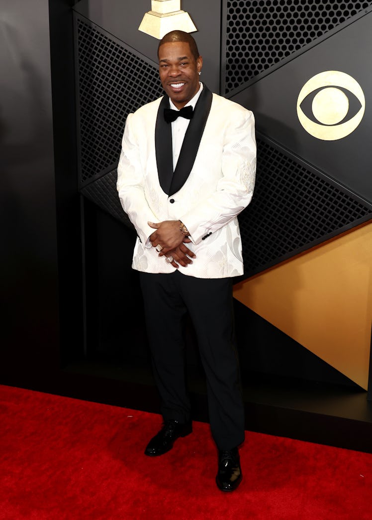  Busta Rhymes attends the 66th GRAMMY Awards at Crypto.com Arena on February 04, 2024 in Los Angeles...