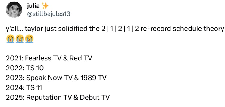 Taylor Swift fans think 'Reputation (TV)' may not release until 2025.