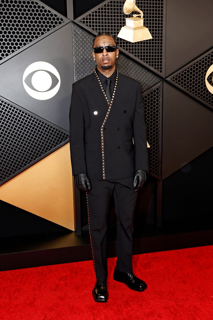  21 savage attends the 66th GRAMMY Awards at Crypto.com Arena on February 04, 2024 in Los Angeles, C...