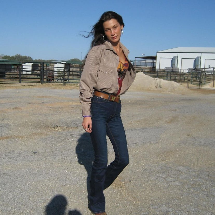 Bella Hadid in a photo posted to Instagram, February 5, 2023.
