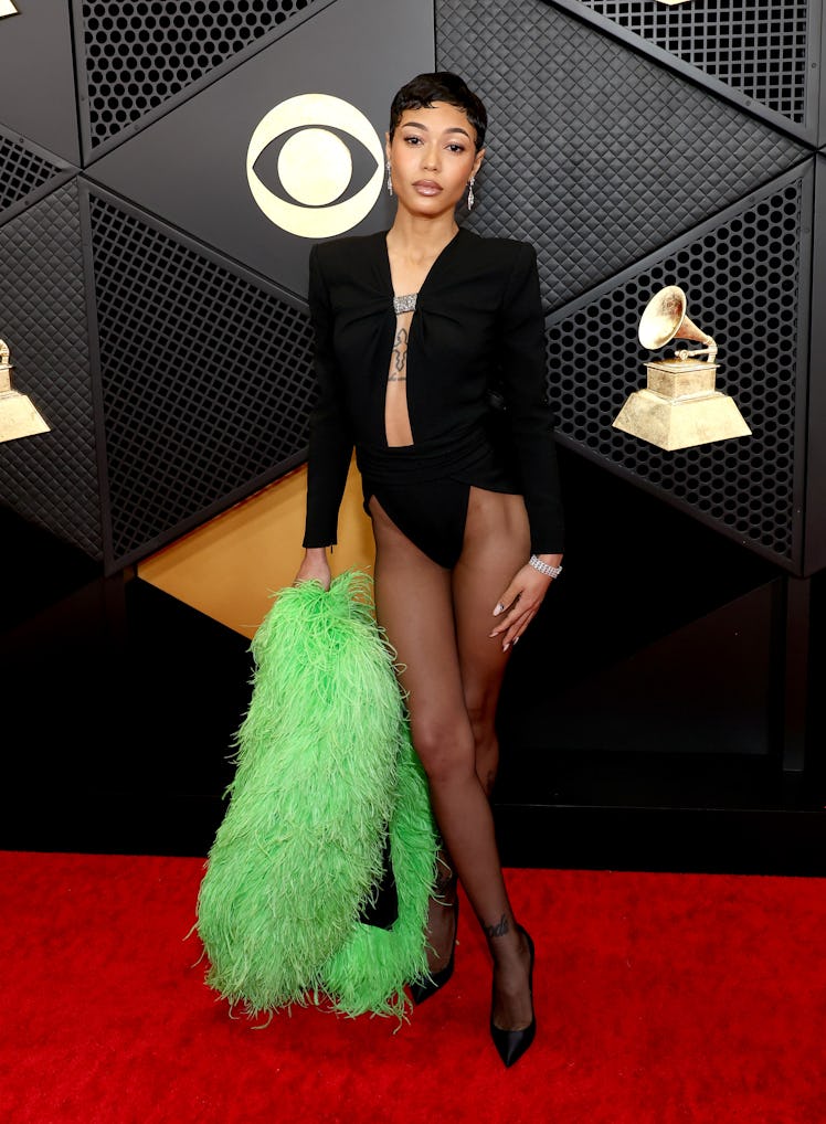 Coi Leray attends the 66th GRAMMY Awards at Crypto.com Arena on February 04, 2024 in Los Angeles, Ca...