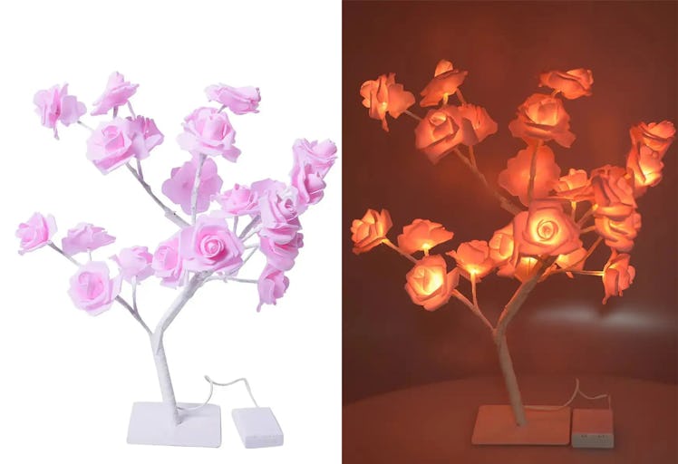 Homesmart White LED Rose Tree Desk Lamp