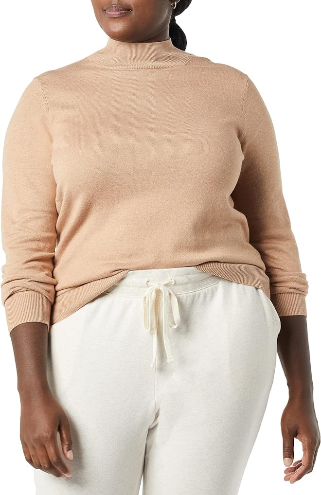 Amazon Essentials Women's Lightweight Mockneck Sweater