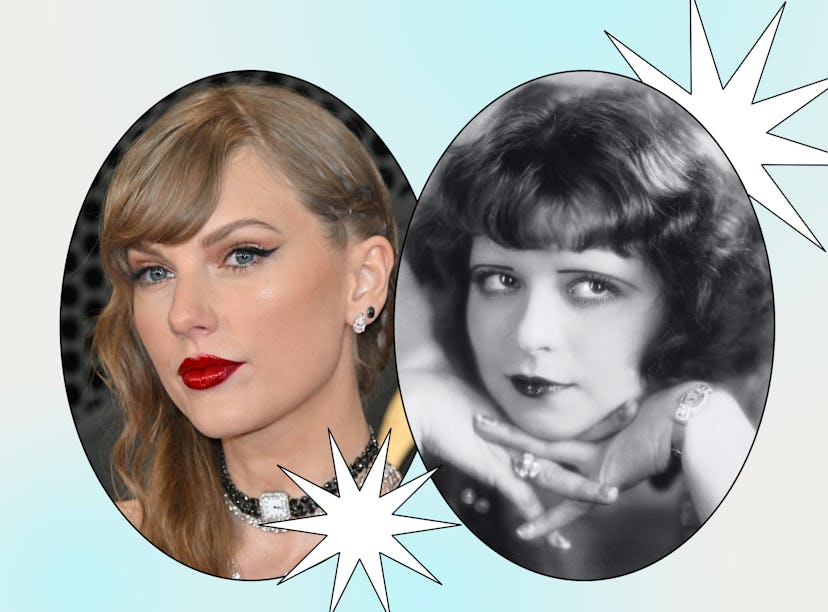 Taylor Swift and Clara Bow, who inspired a song on 'The Tortured Poets Department'