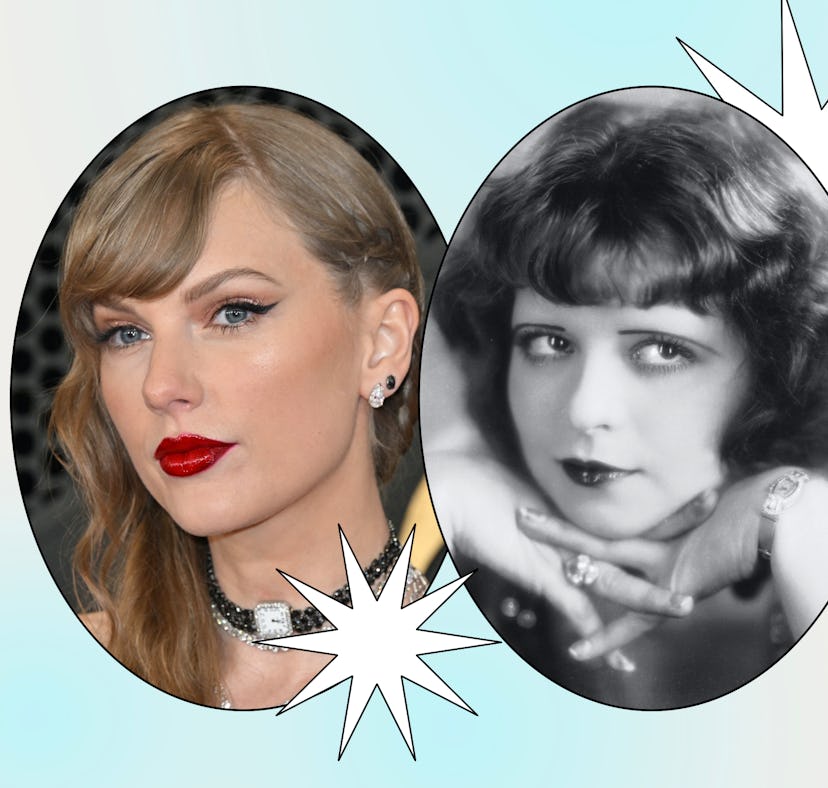 Taylor Swift and Clara Bow, who inspired a song on 'The Tortured Poets Department'