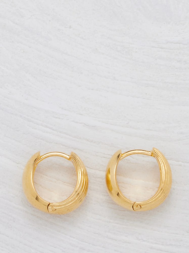 Reversible 18kt Gold-Vermeil Hoop Earrings