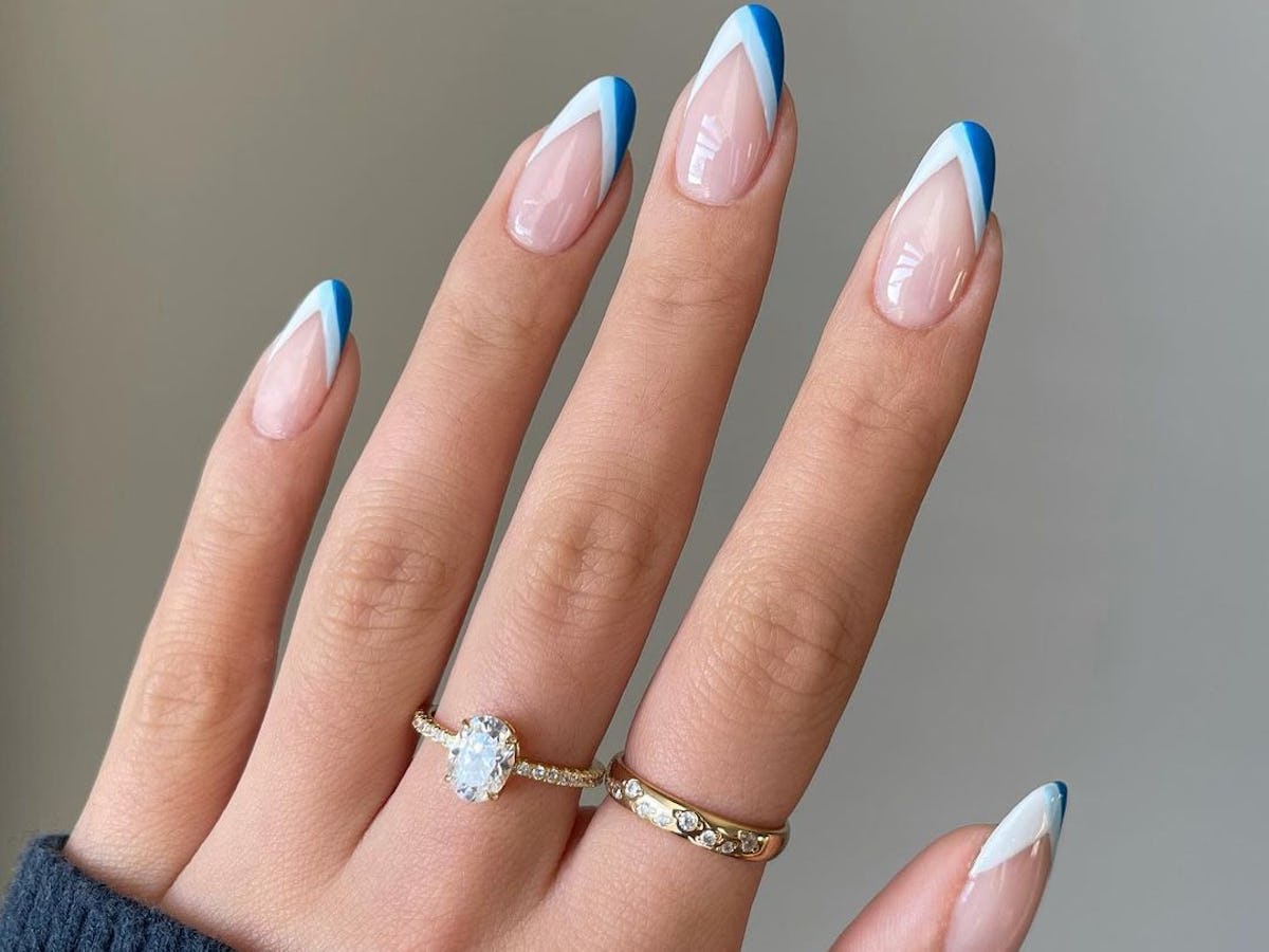 Geometric French Nail Art That Stands Out