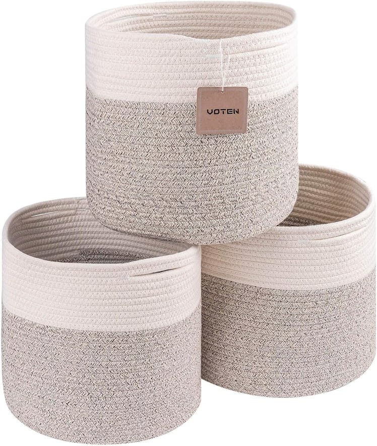 voten Woven Cotton Storage Basket (Set of 3)