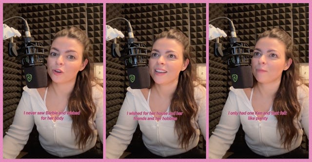 TikToker Josie Balka reads a poem she wrote explaining what 'Barbie' really means to her.