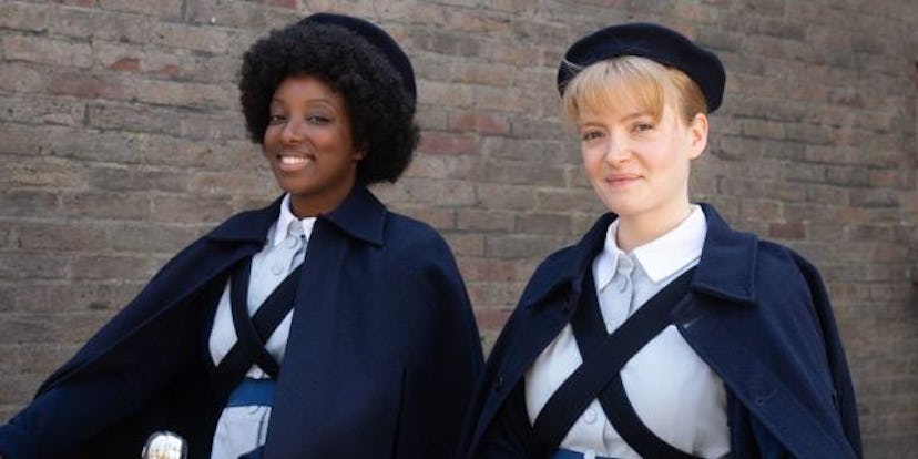 Two nurses stand at attention in 'Call the Midwife.'