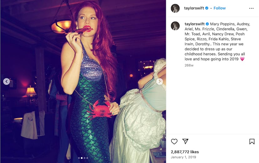 Taylor Swift dressed as Ariel from 'The Little Mermaid'