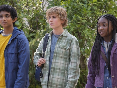 Aryan Simhadri, Walker Scobell, and Leah Sava Jeffries in 'Percy Jackson and the Olympians'