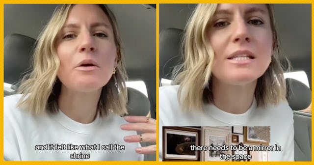 An interior designer shared her thoughts on family photos and some viewers got big mad.