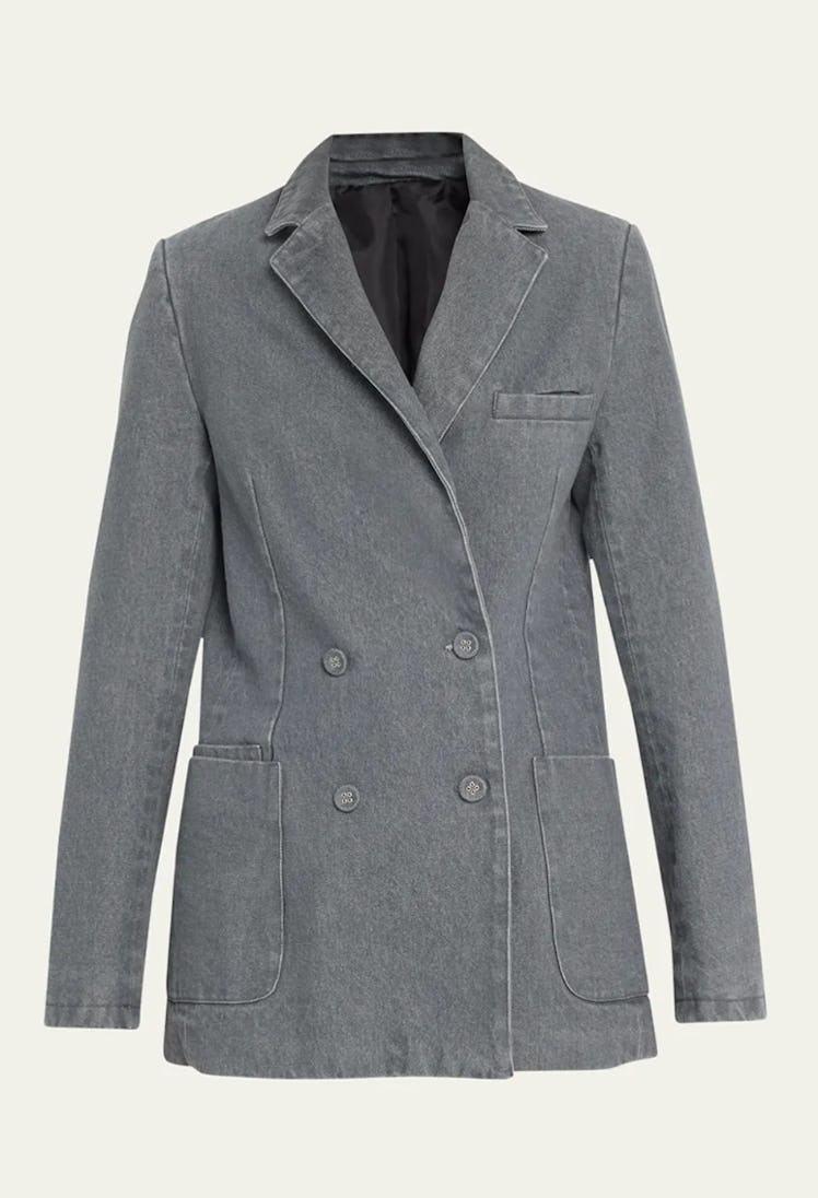 gray denim tailored jacket