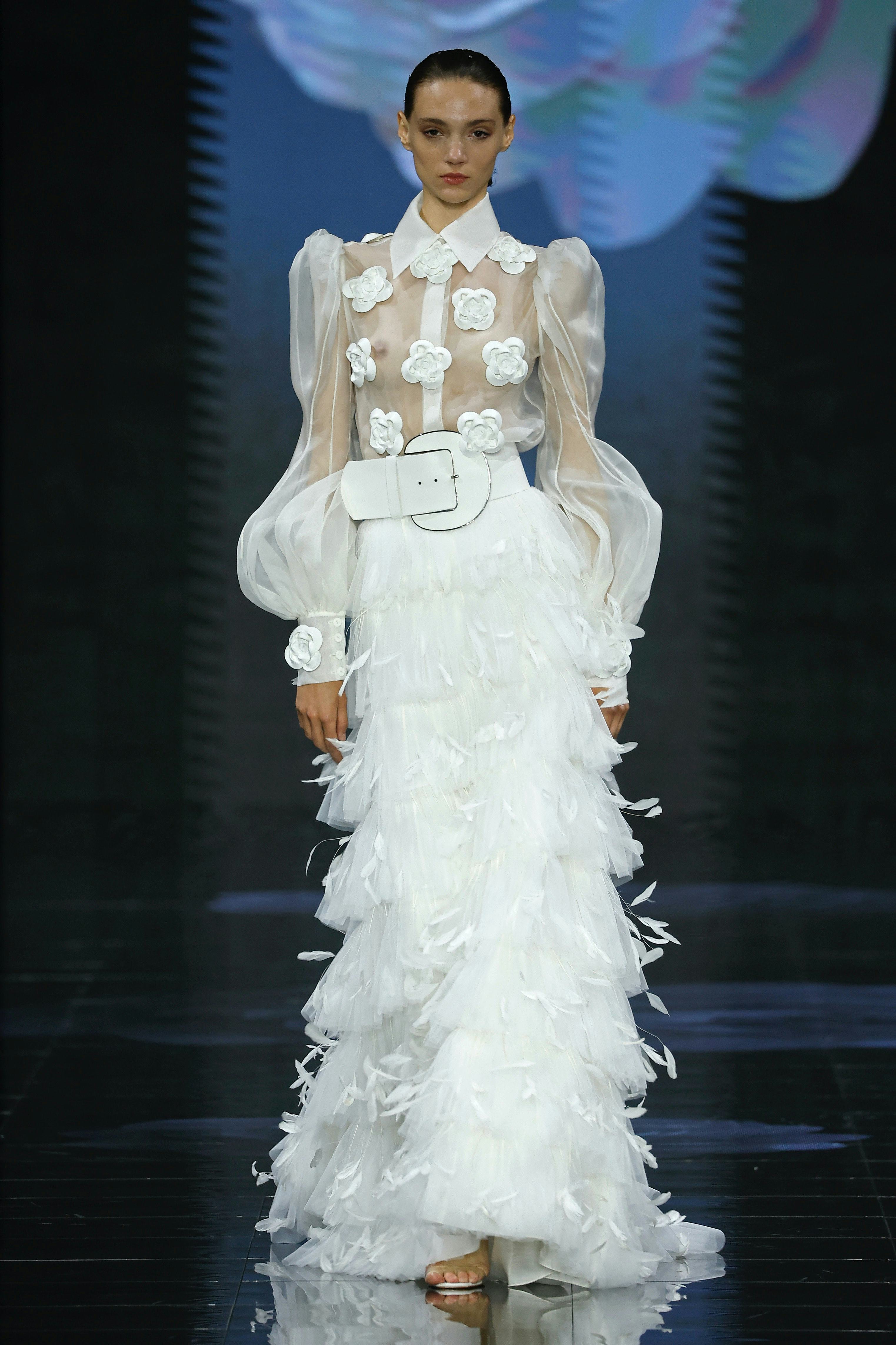 BARCELONA, SPAIN - APRIL 19 : A model walks the runway during the Isabel Sanchis show as part of the&hellip;