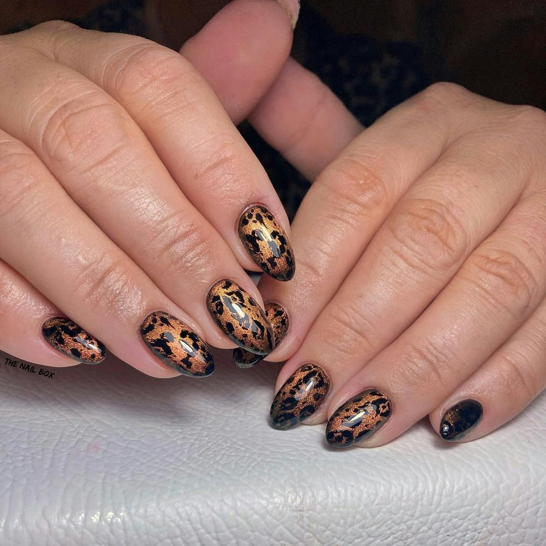 Leopard print with black 🖤 .... - L.A Top Nails & Beauty | Facebook