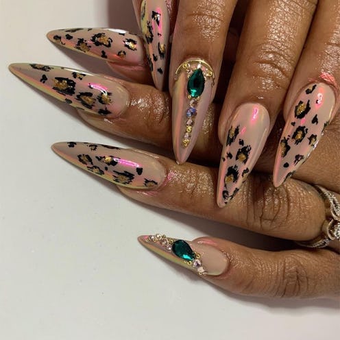 Leopard print nail art ideas that are so fierce.