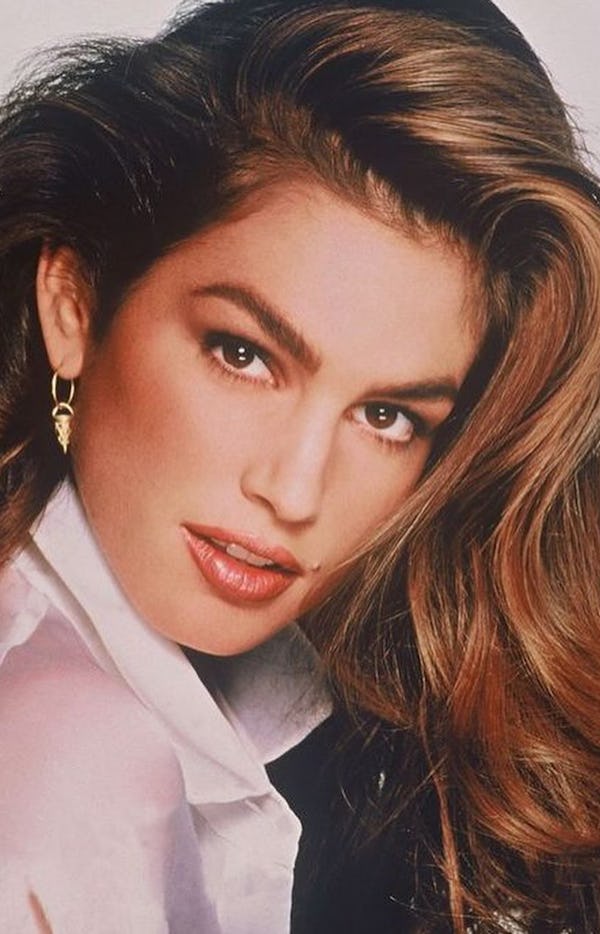 Cindy Crawford layered hairstyle