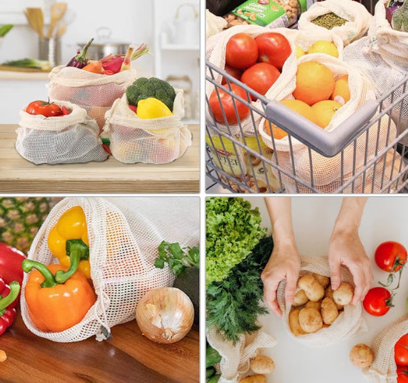 KerKoor Reusable Cotton Mesh Produce Bags