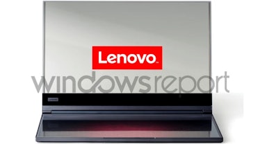 Leaked image of Lenovo's laptop with transparent display