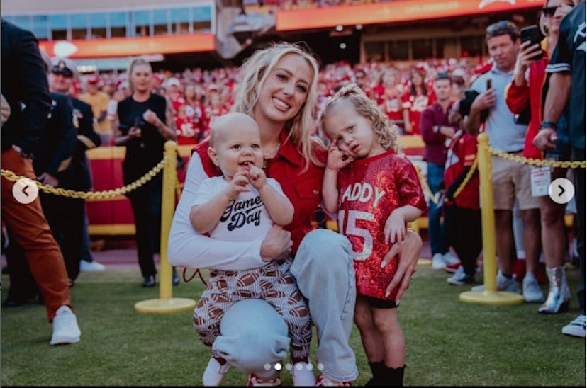 Brittany Mahomes takes her kids to their dad's football games.