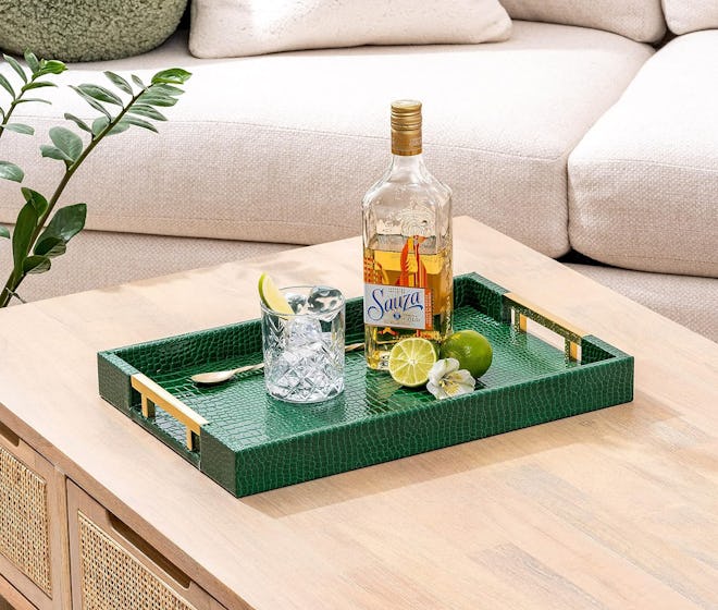 Home Redefined Crocodile Green Coffee Table Tray