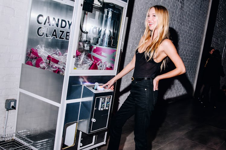Lila Moss at YSL's Celebration of Candy Glaze on February 8, 2024 in New York, New York.