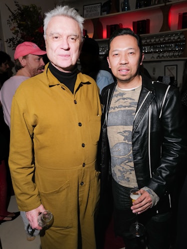 david byrne and humberto leon at the dusse xo lunar new year dinner in new york city