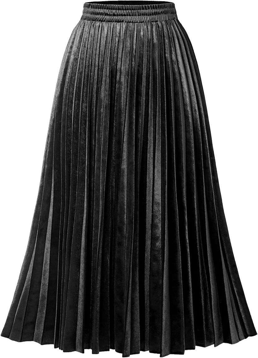 DRESSTELLS Pleated Midi Skirt