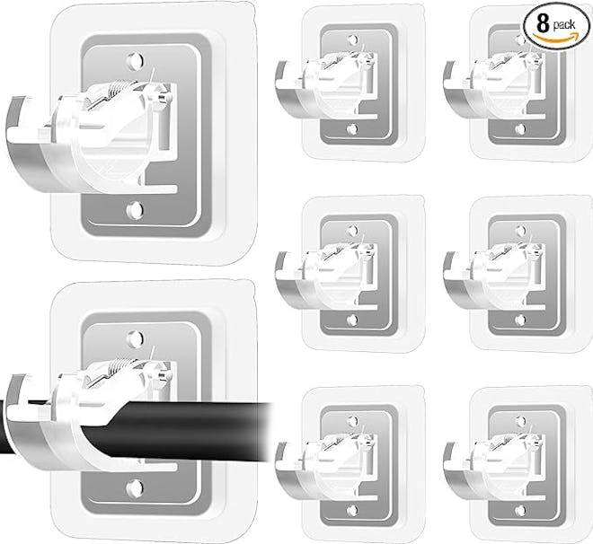Codoule Self-Adhesive Curtain Rod Hooks (8-Pack)