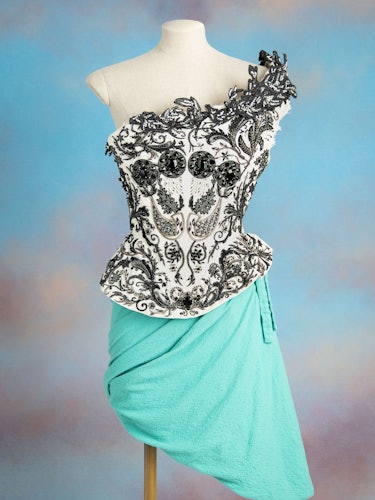 One of the corsets featured in Vivienne Westwood Corsets: 1987 to Present Day exhibition
