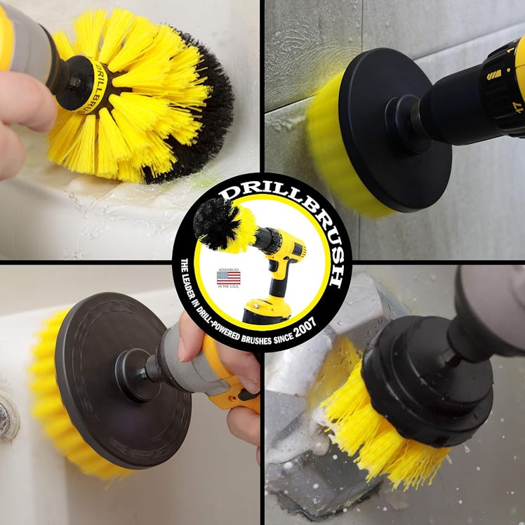 Drill Brush Power Scrubbers (Set of 4)