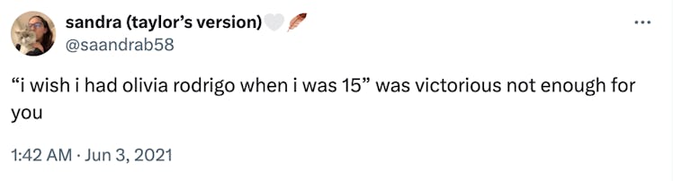 On X, fans are comparing Olivia Rodrigo to 'Victorious's Tori Vega.
