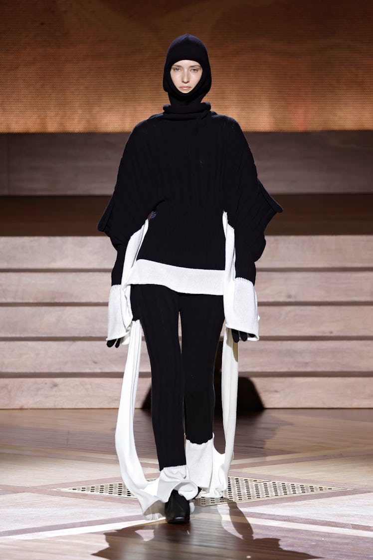 A model walks the runway during the Issey Miyake Womenswear Fall/Winter 2024-2025 show as part of Pa...