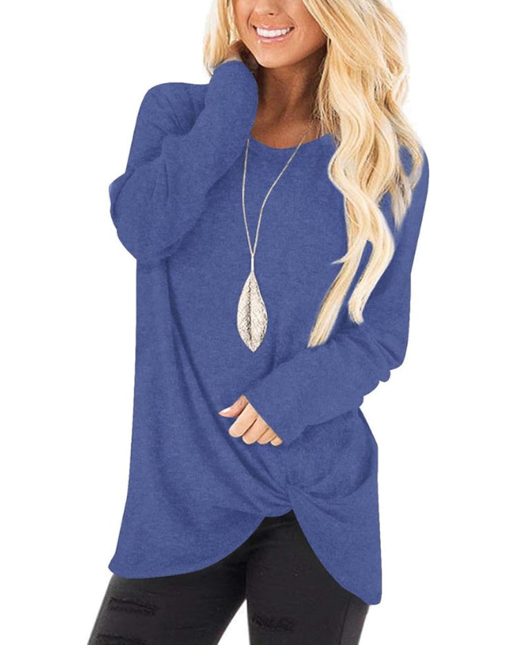 NILOUFO Long-Sleeve Knot Tunic