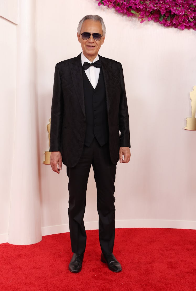 Andrea Bocelli attends the 96th Annual Academy Awards on March 10, 2024 in Hollywood, California. (P...