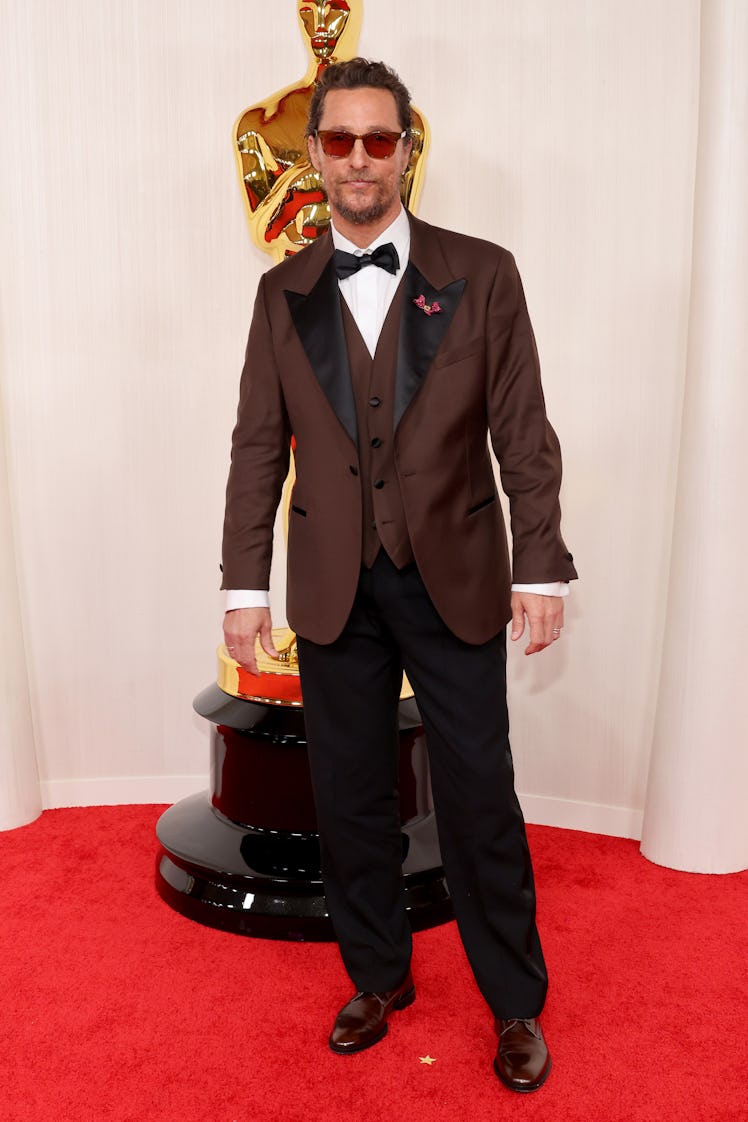 Matthew McConaughey attends the 96th Annual Academy Awards on March 10, 2024 in Hollywood, Californi...