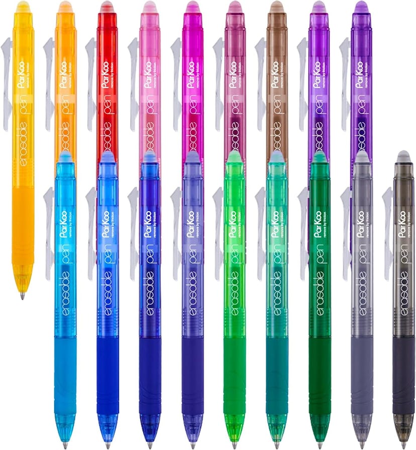 ParKoo Retractable Erasable Gel Pens (18-Pack)