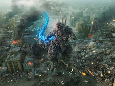 Godzilla attacks a city in Godzilla Minus One