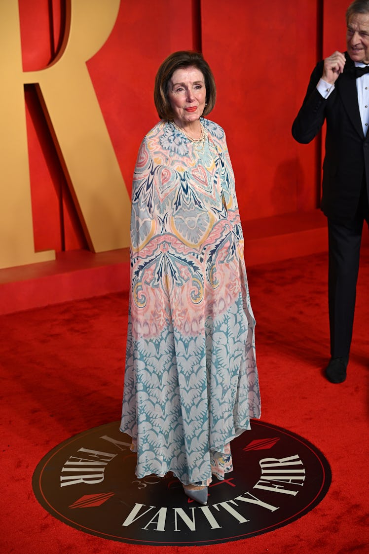 Nancy Pelosi attending the Vanity Fair Oscar Party held at the Wallis Annenberg Center for the Perfo...