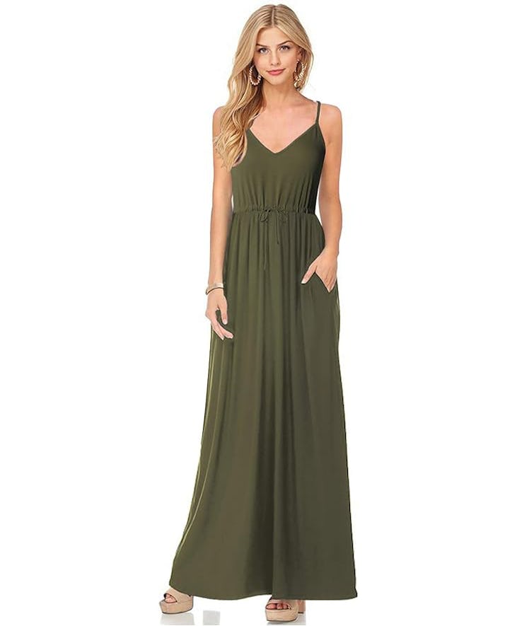 HUSKARY Spaghetti Strap Maxi Dress