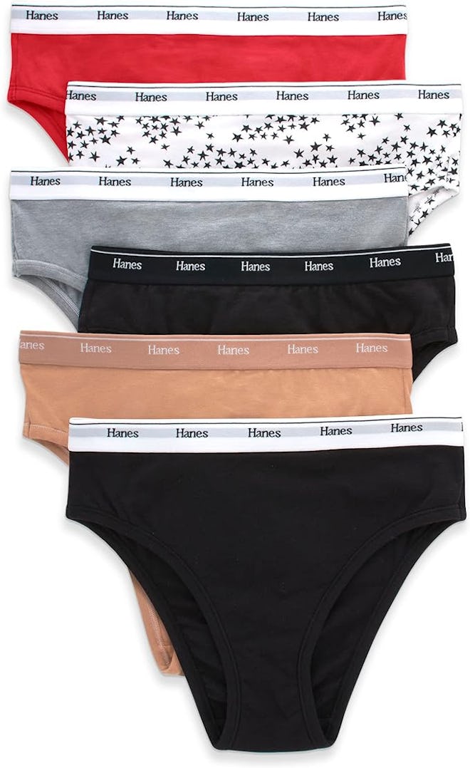 Hanes Originals Hi-Leg Panties (6-Pack)