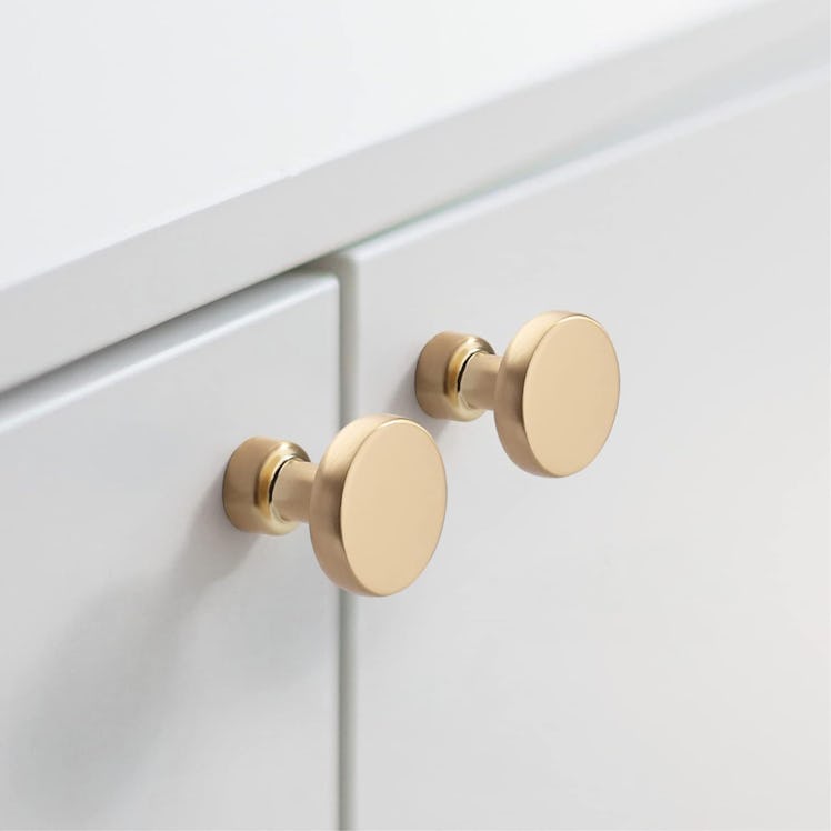 Amerdeco Brushed Brass Kitchen Cabinet Knobs (10-Pack) 