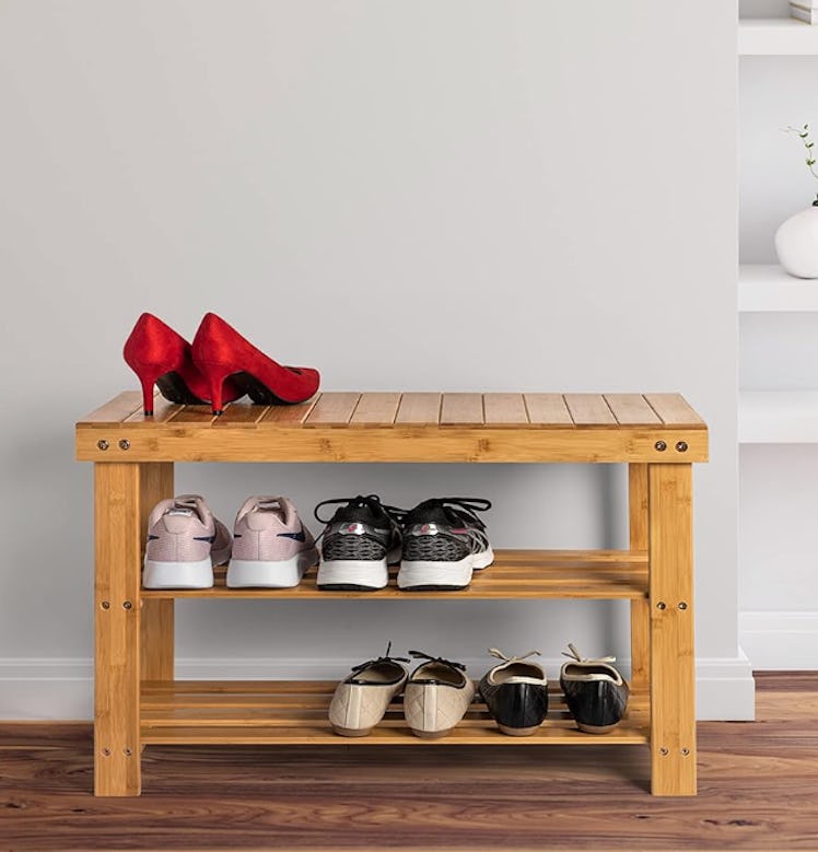 Homemaid Living Bamboo Shoe Rack