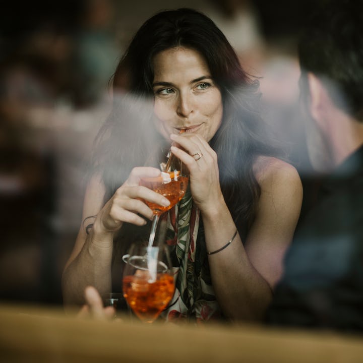 A woman in her 40s goes on a date.