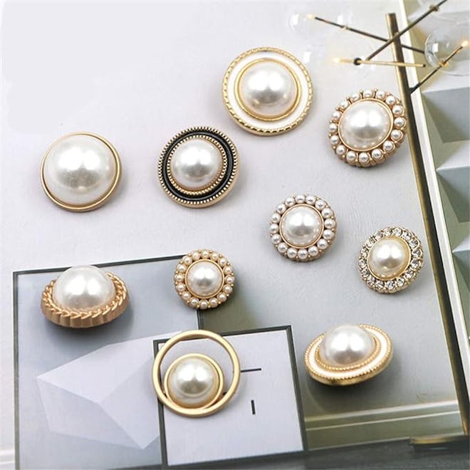 Ximkee Round Pearl Buttons (10 Pieces)